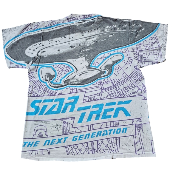 Vintage Star Trek 1990s T-shirt XL All Over Print - Picture 2 of 13